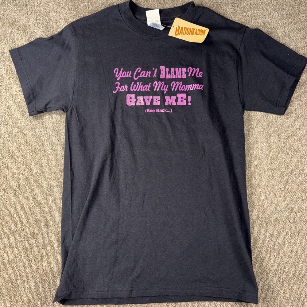Y2K Ladies Humor Butt T-shirt Black Small Short Sleeve Sexy NWT